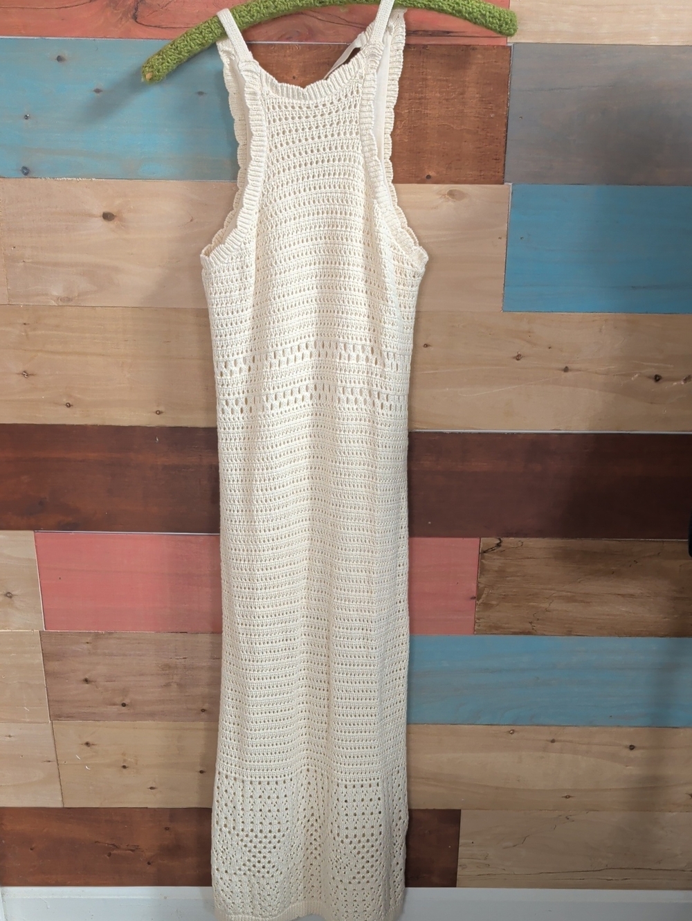 Arizona Jean Company Cream Crochet Maxi Dress